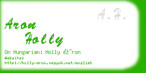 aron holly business card